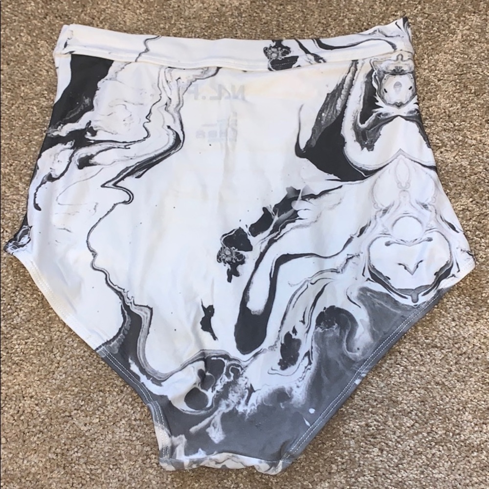 N.L.P. Trident High Waisted Marble Bikini Bottoms - Picture 7 of 10
